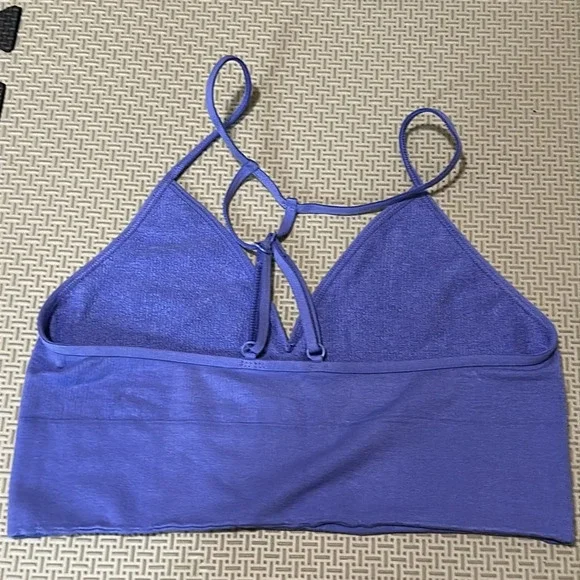 By Anthropologie Jenny Seamless T-Back Bralette Purple S/M NWOT - Picture 3 of 6